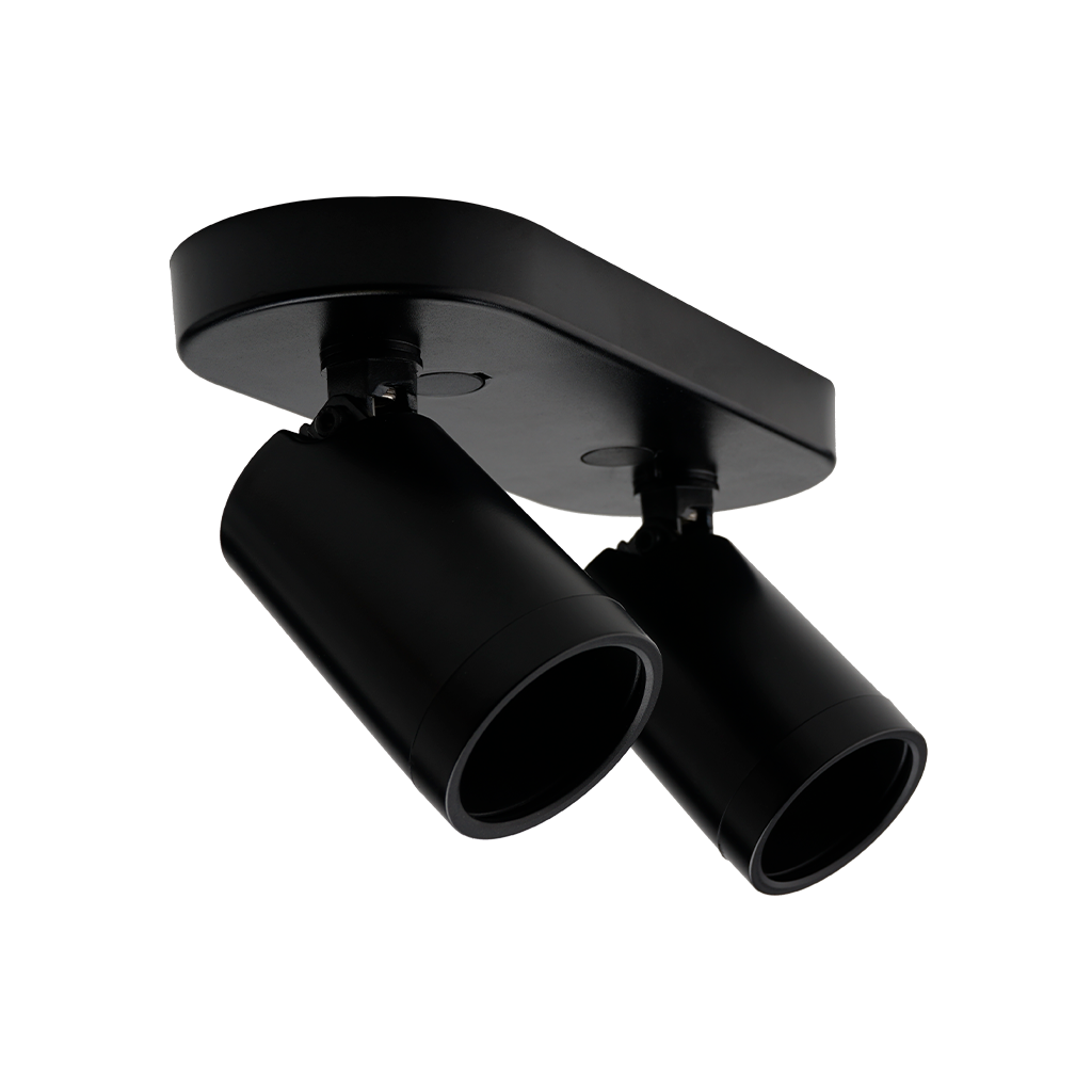 Pioled Lighting Coastline 2 PC Surface Fixture Round GU10 - Black