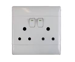 CBI Socket Double 2x16A RSA 100x100, White