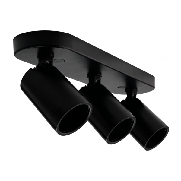 Pioled Lighting Coastline 3 PC Surface Fixture Round GU10 - Black