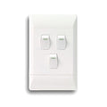 CBI 2X4 3 Lever 1 Way Switch, White
