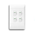 CBI 2X4 4 Lever 1 Way Switch, White