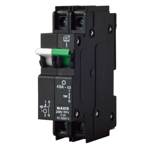 CBI MCB QA-N-2(13) L+N 2Pole 40A 3kA