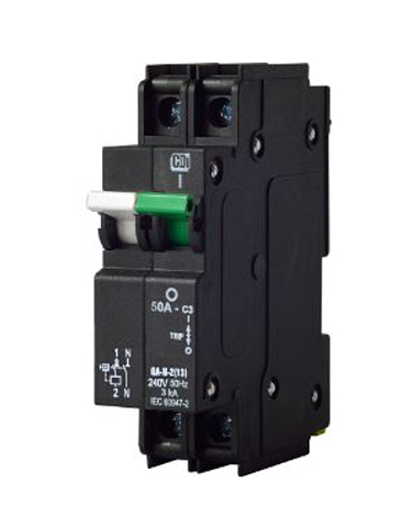 CBI MCB QA-N-2(13) L+N 2Pole 50A 3kA