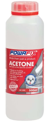 Powafix Acetone Fast Acting Ketone Solvent 500ml