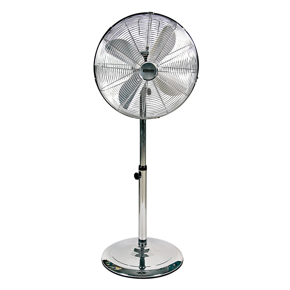 Eurolux 16" Standing Fan - Satin Chrome