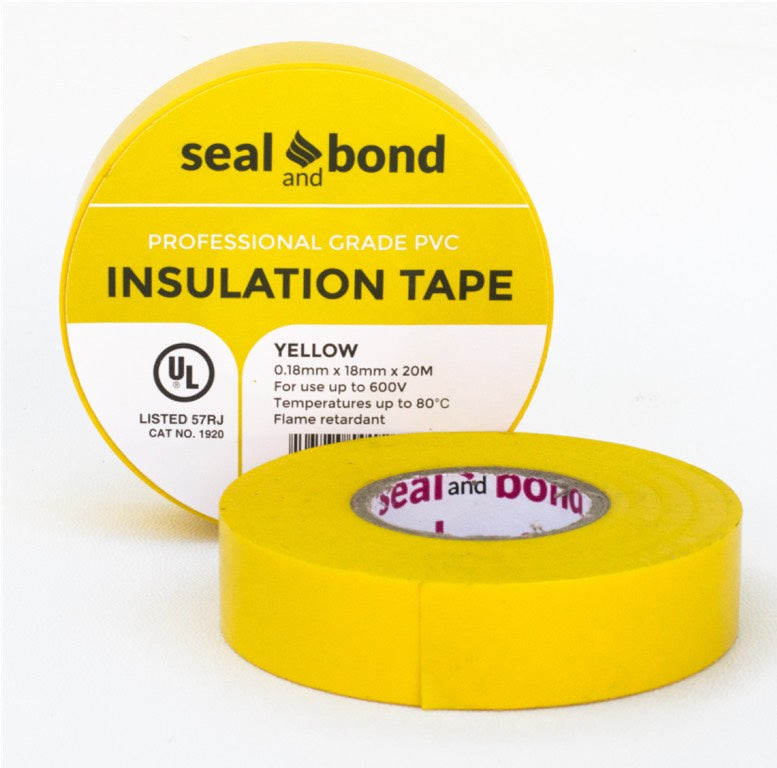 Seal and Bond PVC Insulation Tape - Yellow