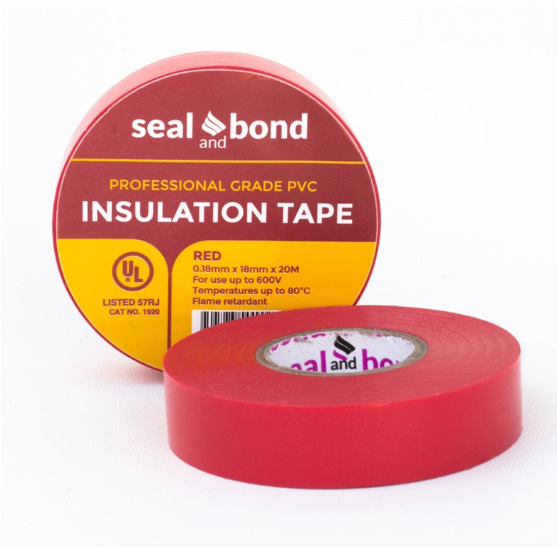 Seal and Bond PVC Insulation Tape - Red