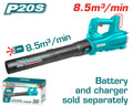 Total Cordless Blower 20V - TABLI20323 (P20S Series) 8.5m³/min