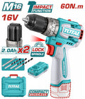 Total Tools Compact Brushless Cordless Impact Drill 60Nm 16V