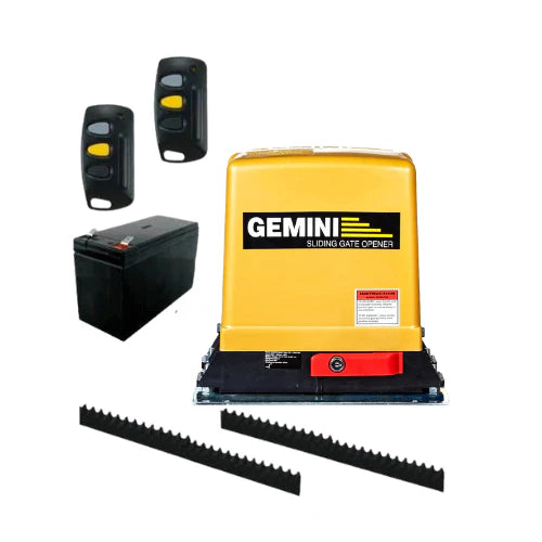 Gemini Sliding Gate Opener - 12V 7Ah Full Kit