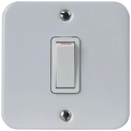 Crabtree Industrial White 1-Lever 1-Way Surface Light Switch 75 x 75mm