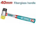 Total Tools Rubber & Plastic Soft Face Hammer 40mm Fiberglass Handle