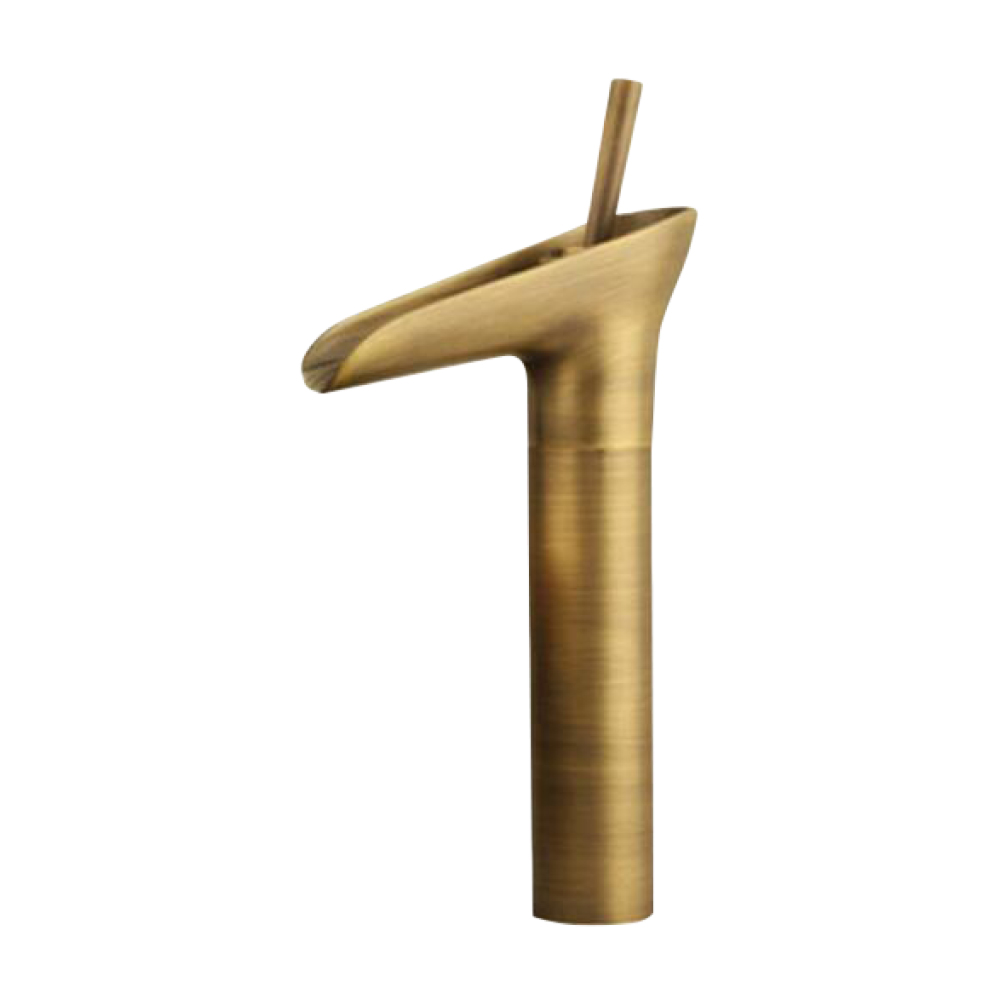 Livorno Faucet Tap - Brushed Gold Tall Waterfall Basin Mixer