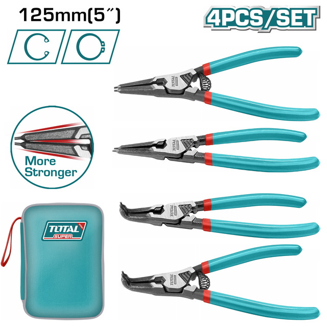 Total Tools Circlip Pliers Set 5" 4 PCS