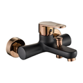 Livorno Premium Tap - Matte Black & Rose Gold Bath Mixer Set