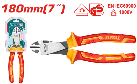 Total Tools Insulated Heavy Duty Diagonal Cutting Pliers 180mm (7") 1000V VDE
