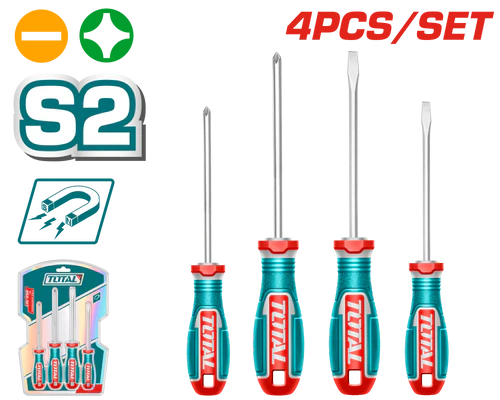 Total Tools 4-Piece Screwdriver Set