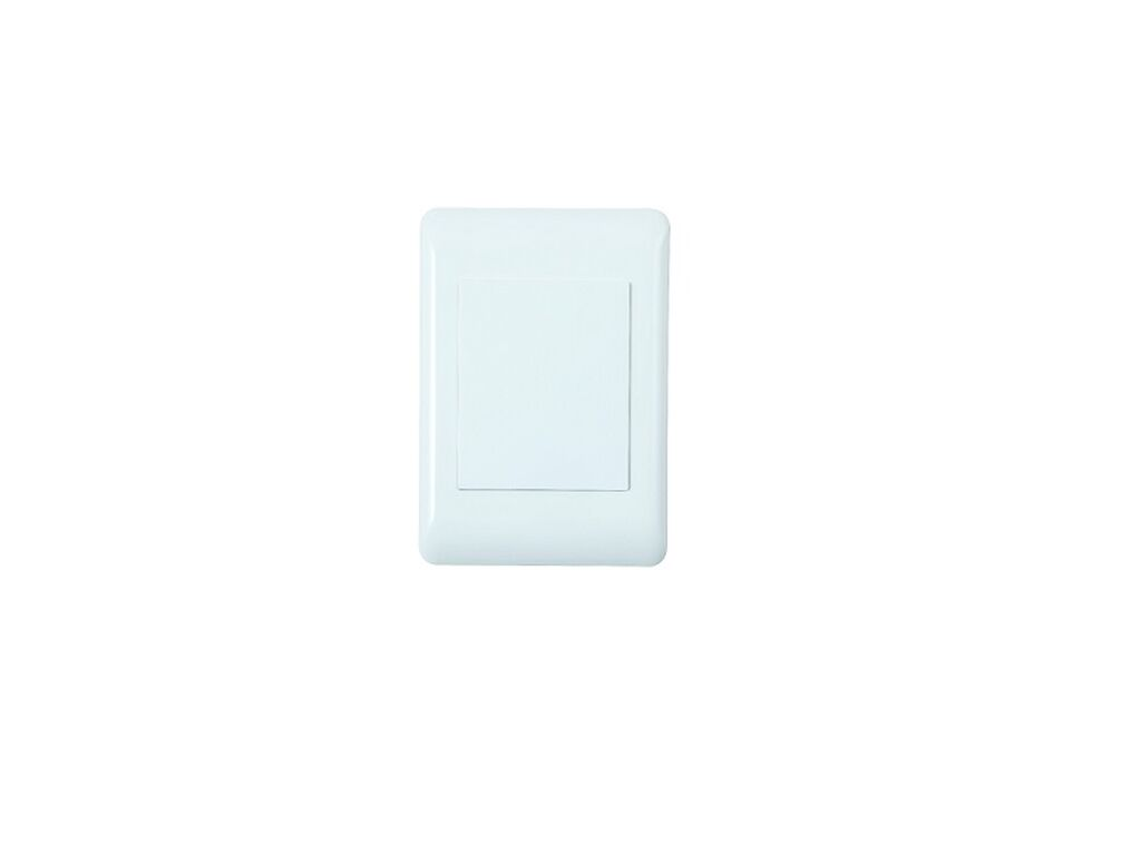 White Lesco blank electrical plate in 100x50 format