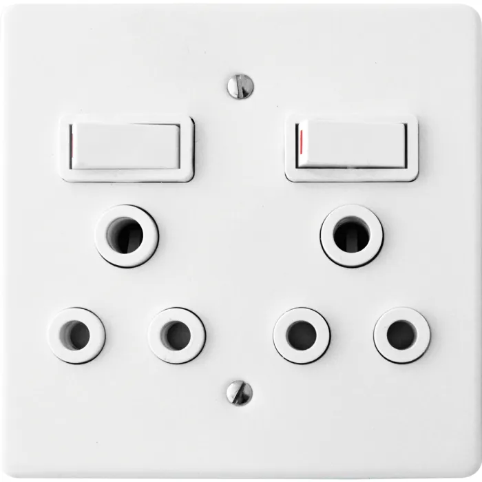 Crabtree Classic White Double RSA Wall Socket 4x4