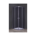 Livorno Corner Entry Shower Doors - Smoked Glass Sliding Enclosure