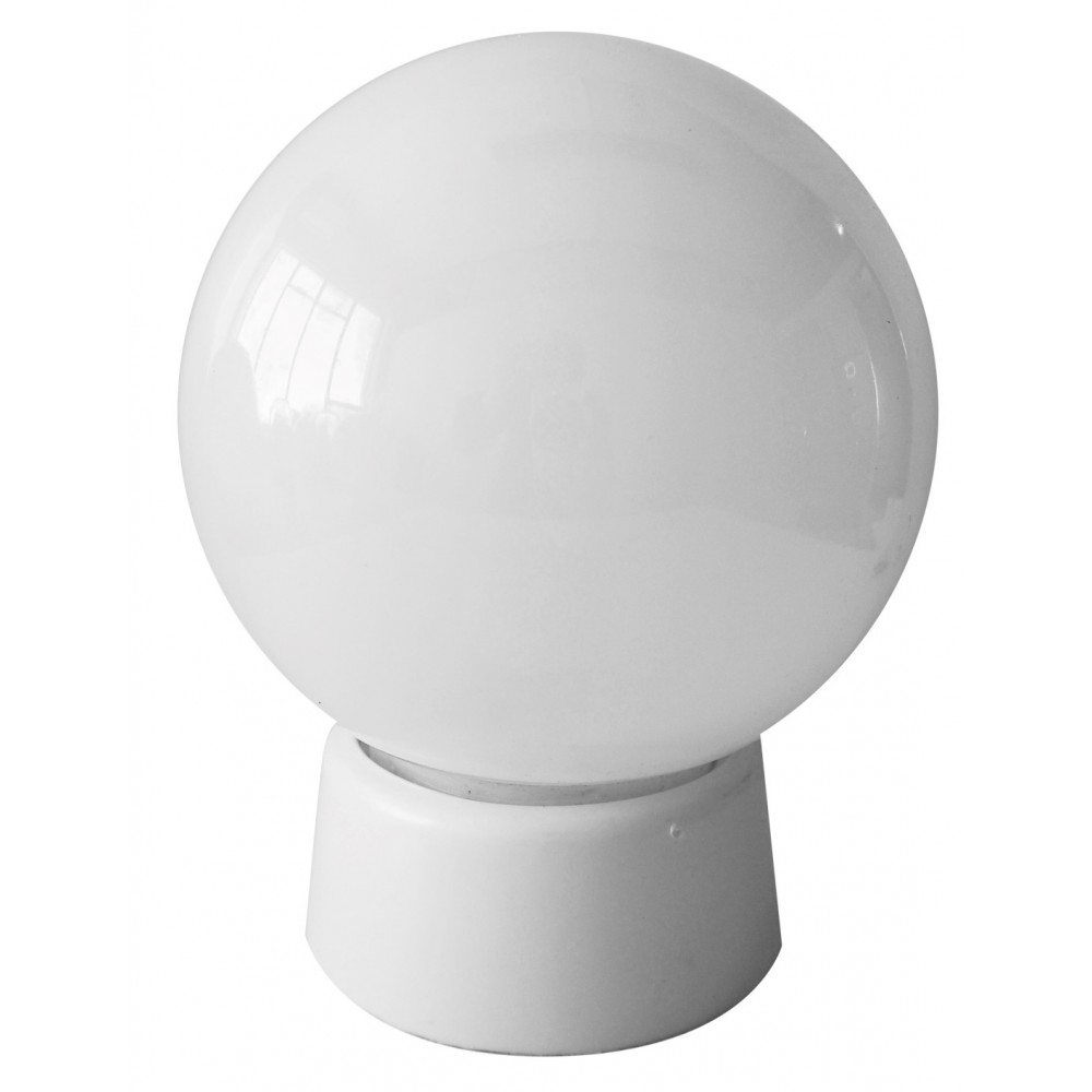White globe-style light-ready bowl fitting without a lamp