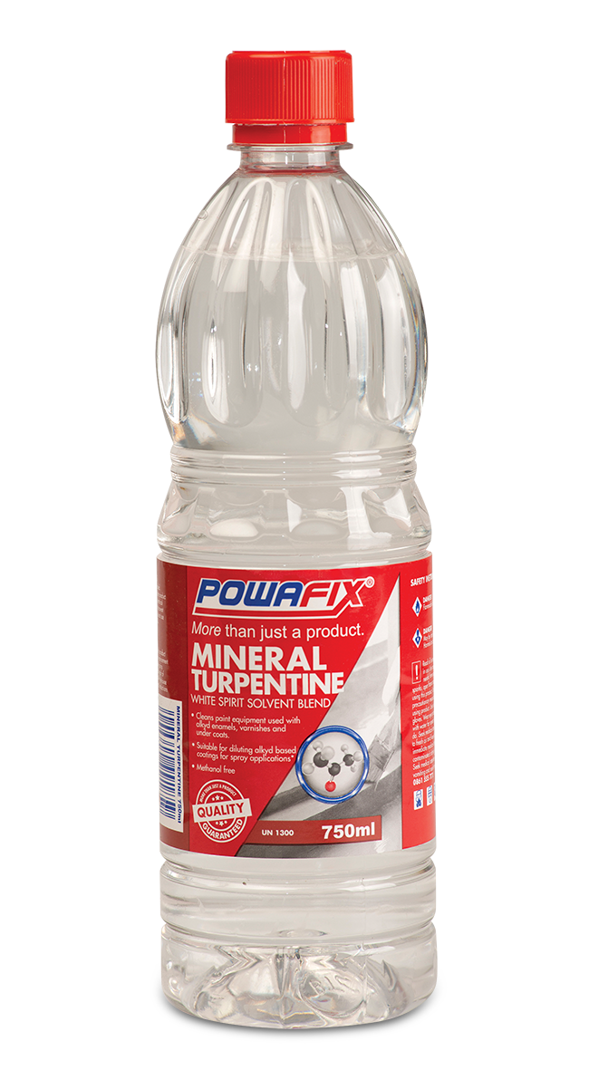 Powafix Mineral Turpentine White Spirit Solvent Blend 750ml
