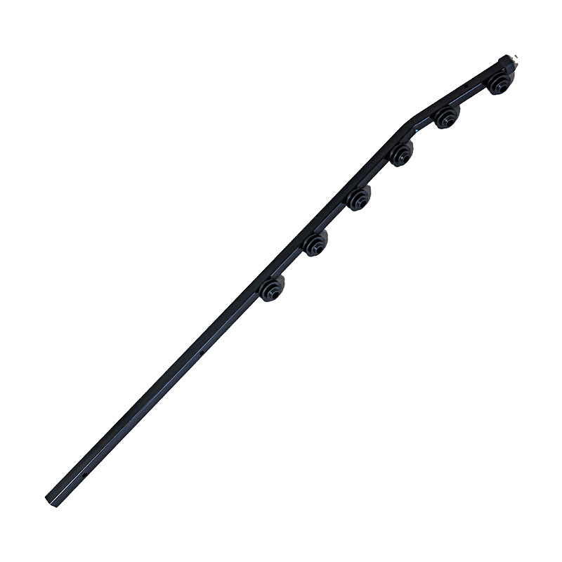 Nemtek 8 Wire (6+2) Square Tube Top Bend Bracket Black PC with Black Insulator