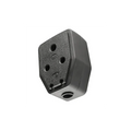 Black Janus AOK-12B coupler with three-hole socket face and cable entry