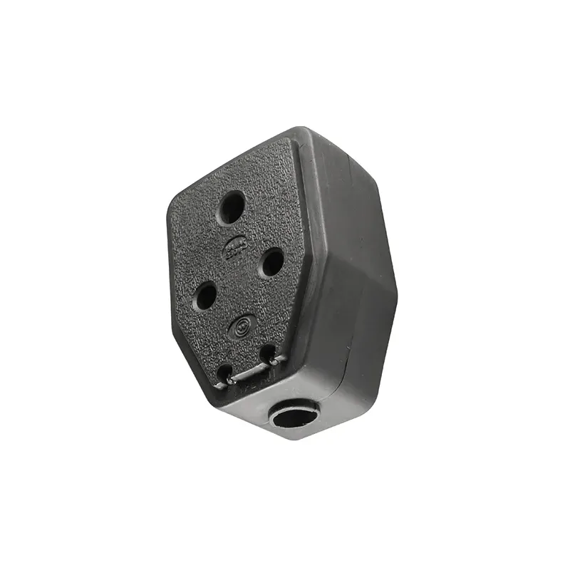 Black Janus AOK-12B coupler with three-hole socket face and cable entry