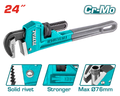 Total Tools Industrial Pipe Wrench 600mm (24") Cr-Mo Max Ø76mm