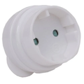 White round plug adaptor with a two-pin socket face