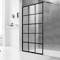 Livorno Shower Screen - Gold Grid Frame