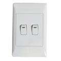 CBI White 2-Lever 1-Way Light Switch 2x4