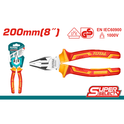 Total Tools Insulated Combination Pliers 200mm (8") 1000V VDE Super Select