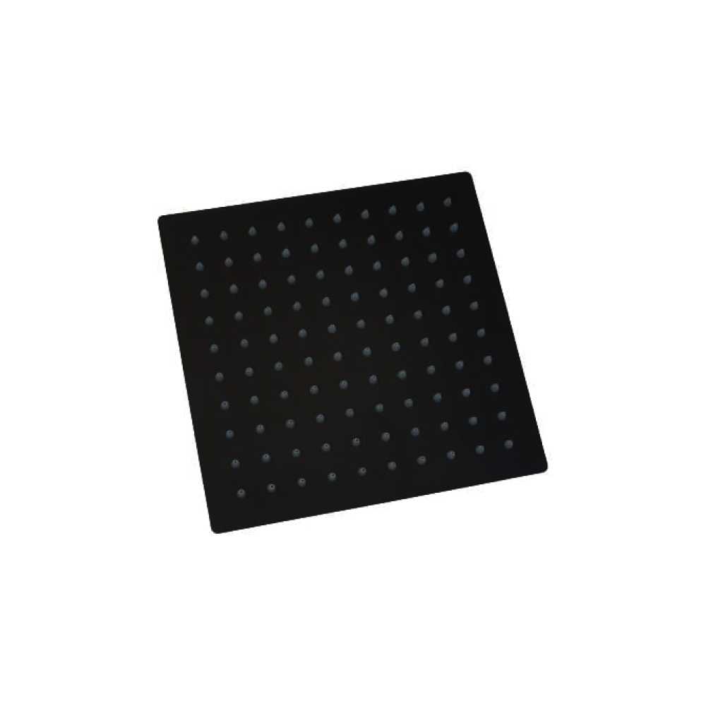 Livorno Square Shower Head SH33 — 8″ Square Black