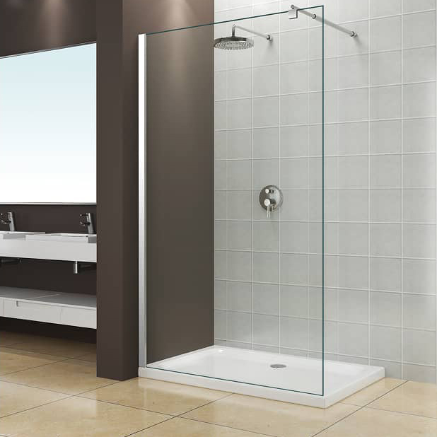 Livorno Shower Screen - Chrome Frame Clear Glass