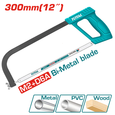 Total Tools Hacksaw Frame 300mm (12") M2+D6A Bi-Metal Blade