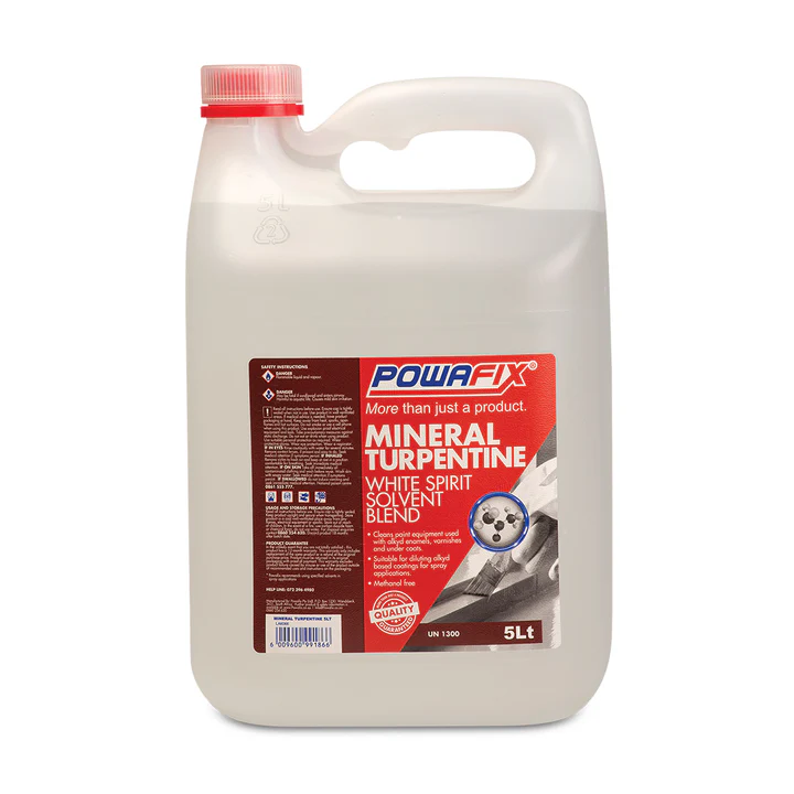 Powafix Mineral Turpentine White Spirit Solvent Blend 5L