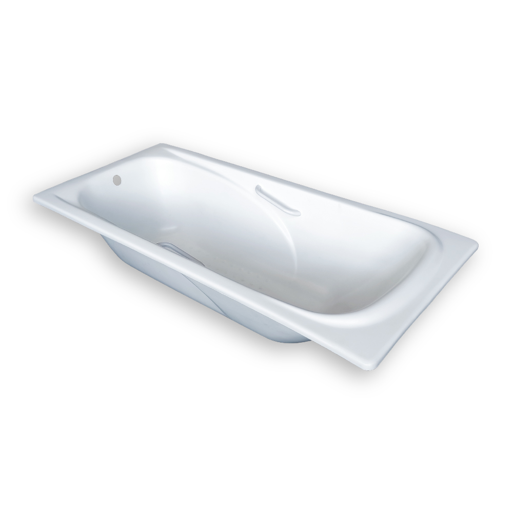 Livorno Bathtub - Built-In White with Grip Handles