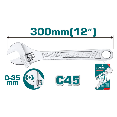 Total Tools Adjustable Wrench 300mm (12")