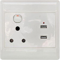 Ausma Single Switched Socket with 2x USB 1A