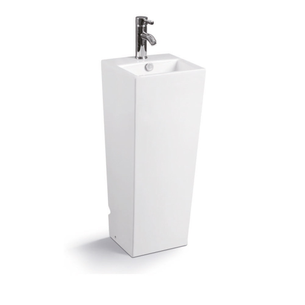 Livorno Pedestal Basin - Square Column White