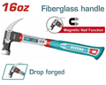 Total Tools Claw Hammer 16oz - Fiberglass Handle
