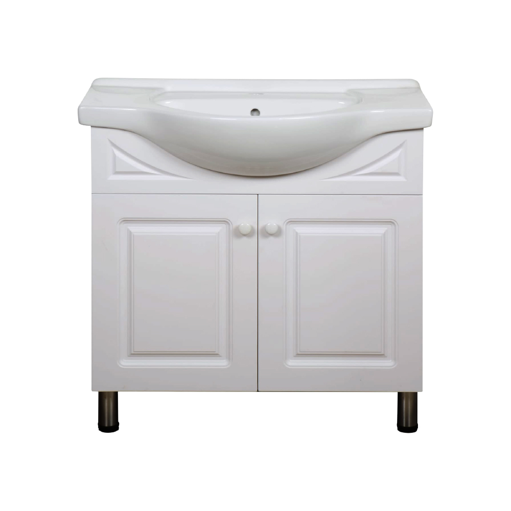 Livorno Bathroom Cabinet with Basin - White