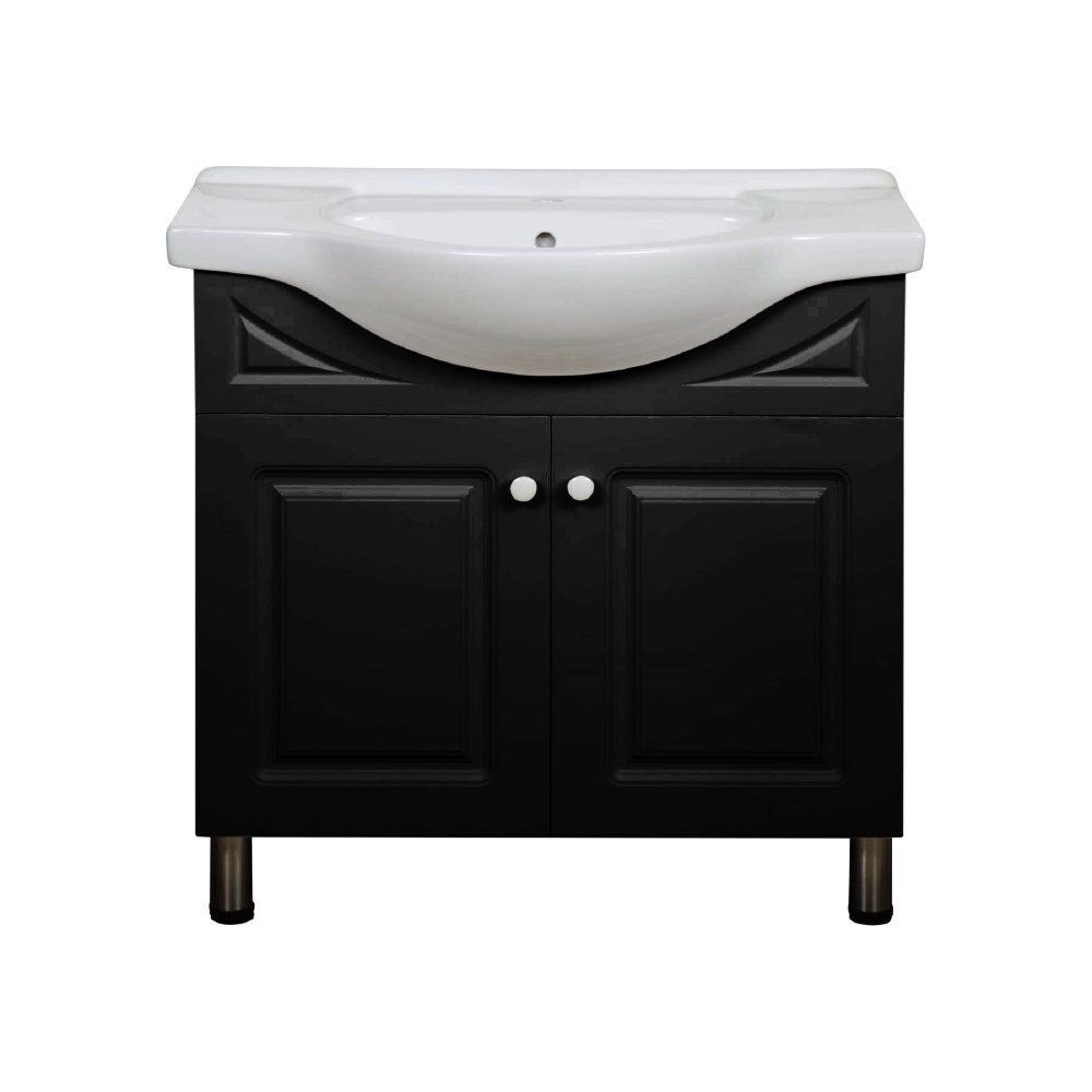 Livorno Bathroom Cabinet with Basin - Black