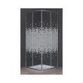 Livorno Corner Entry Shower Doors - Mosaic Pixel Patterned Glass