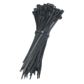 Black cable ties supplied in a pack of 50