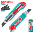 Total Tools Snap-Off Blade Knife 18mm SK4 167mm with 3 Blades