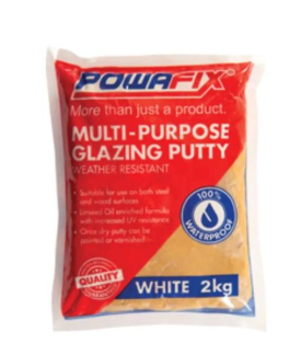 Powafix Multi-Purpose Glazing Putty White 2KG